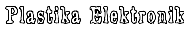 Plastika Elektronika font preview